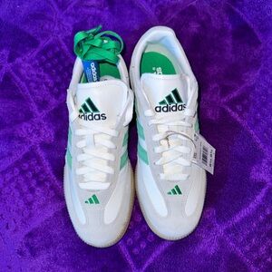 Adidas Green and White “SAMBA”Sneakers